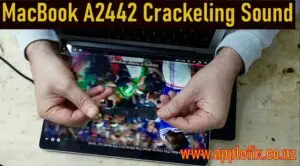 MacBook Pro speaker crackling issue diagnosed at AppleFix Hamilton New Zealand