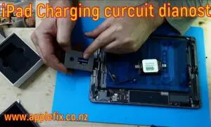 iPad not charging repair diagnosis showing charging port, battery, and logic board testing during advanced iPad repair in Hamilton New Zealand by AppleFix Tech Engineers