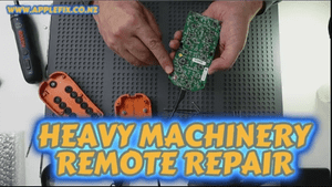Heavy machinery remote control repair - micro USB charging port PCB repair in Hamilton New Zealand